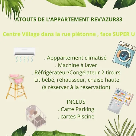 Apartment Cap Esterel 28m2 Vue Mer, Confort & Loisirs Au Centre Du Village *